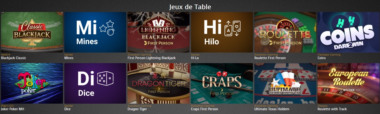 Jeux de Table