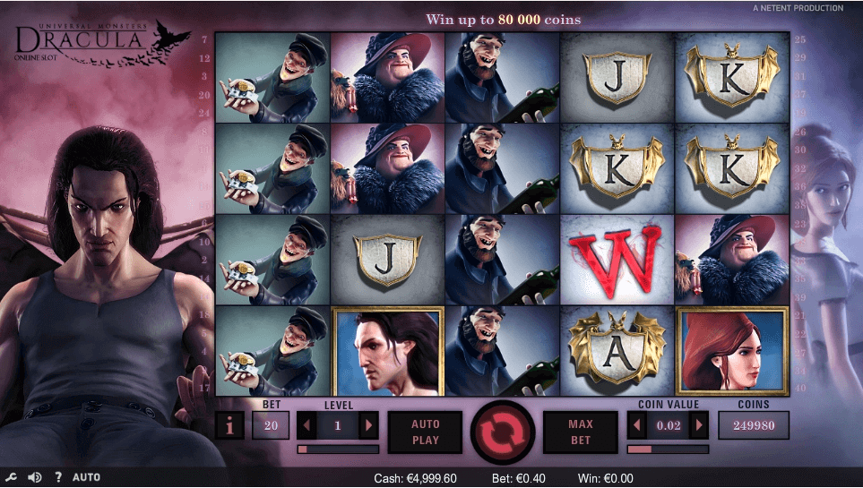 Dracula Machine à Sous écran