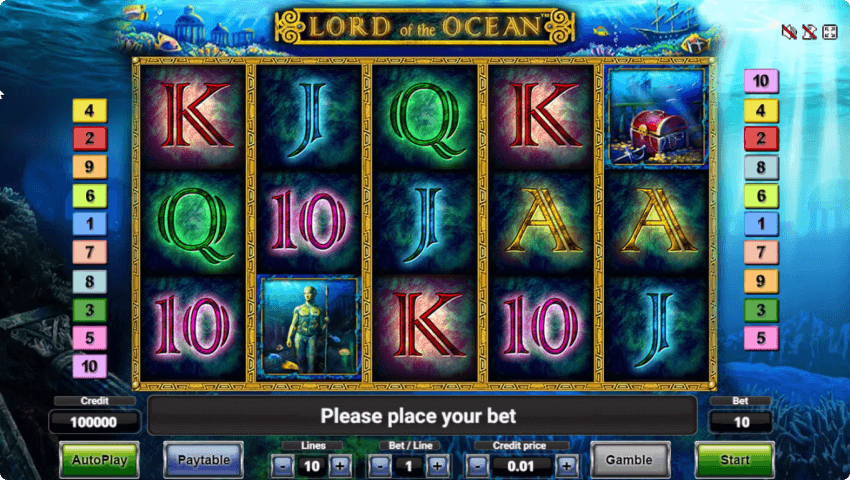 Lord of the Ocean Novomatic Jeu Lord of the Ocean