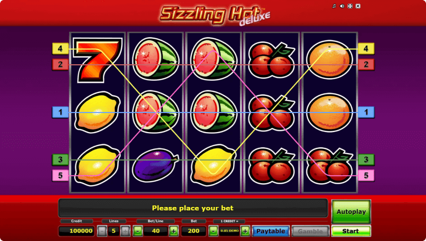 Sizzling Hot Deluxe Novomatic Jeu Sizzling Hot Deluxe