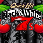 Quick Hit Black and White 7s logo