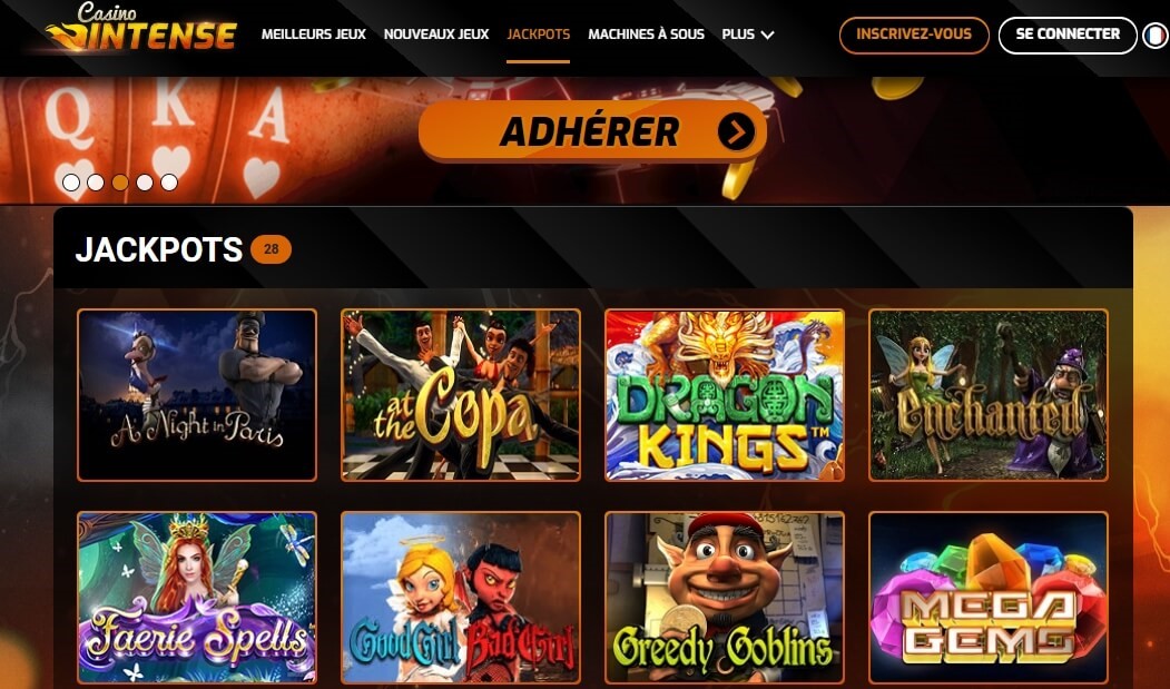 Jackpots Casino Intense