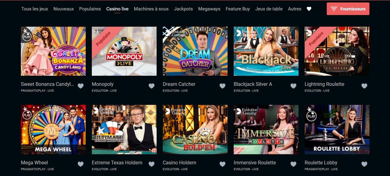 Stakes Casino en Direct