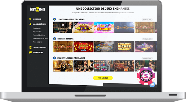Betzino Casino jeux