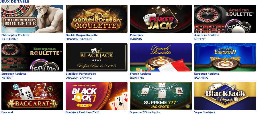 Jeux de Table Lucky Treasure Casino Jeux de Table