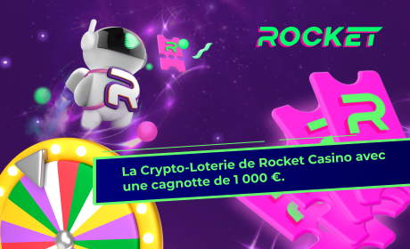 La Crypto-Loterie de Rocket Casino avec une cagnotte de 1 000 €