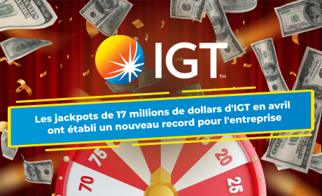 Les jackpots de 17 millions de dollars d'IGT en avril ont établi un nouveau record pour l'entreprise