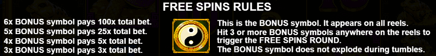 5 Lions Megaways free spins rules