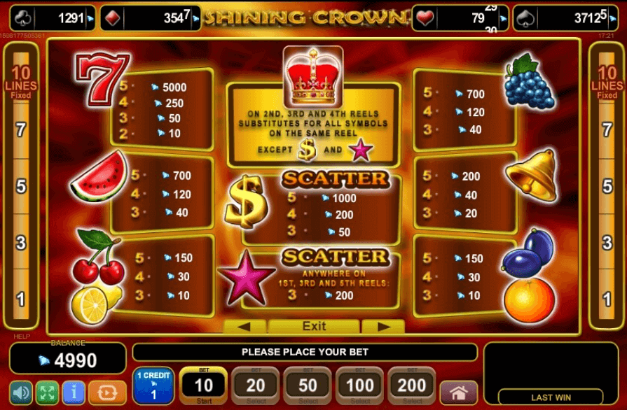 Shining Crown symboles