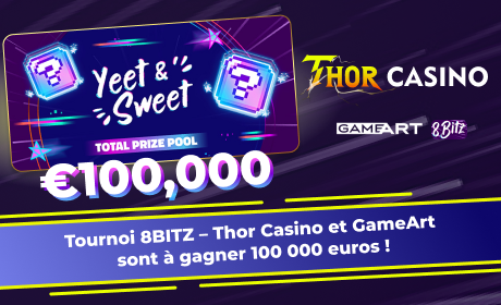 Tournoi 8BITZ – Thor Casino et GameArt sont à gagner 100 000 euros !