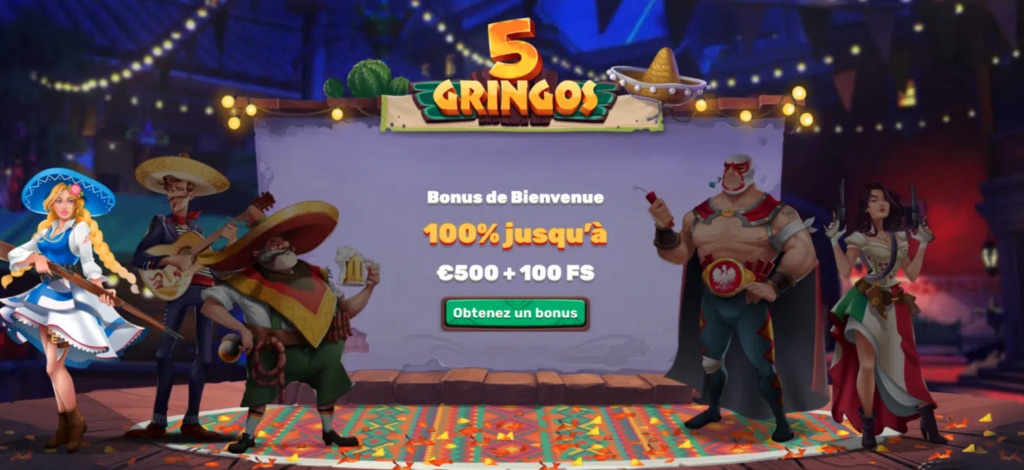 5Gringos Casino Bonus de Bienvenue