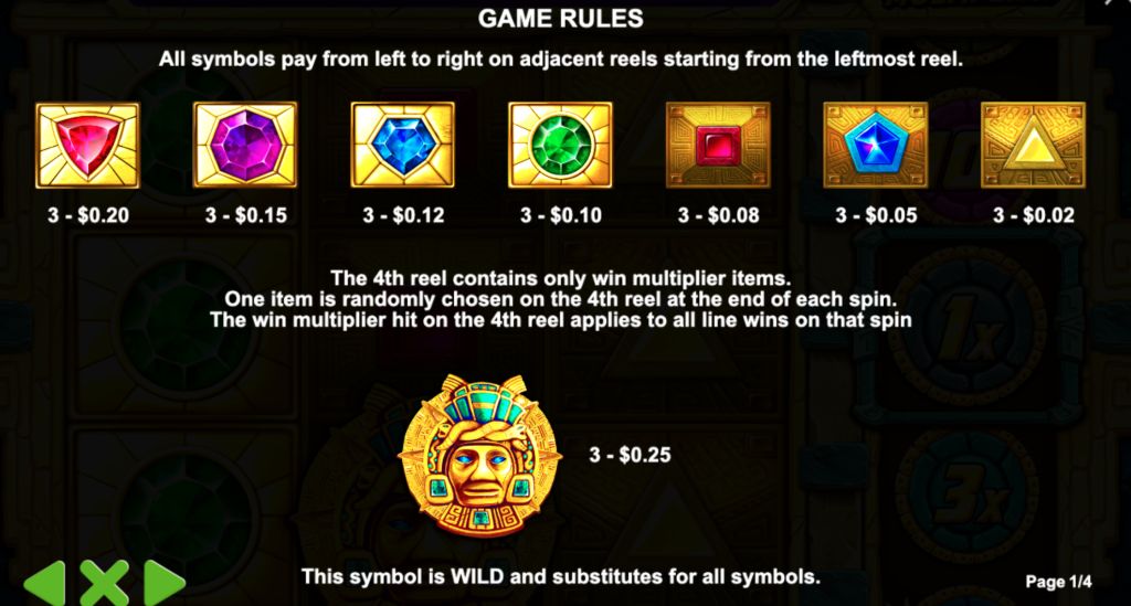 Aztec Gems Machine à sous Aztec Gems Symboles