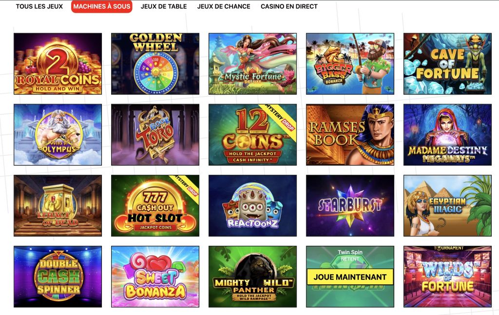 Betsamigo Casino jeux