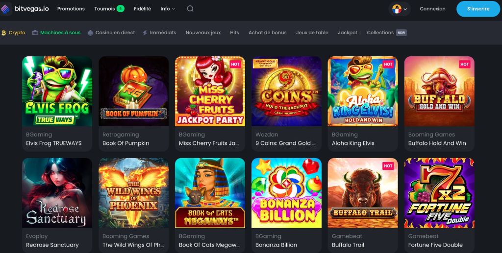 BitVegas Casino jeux