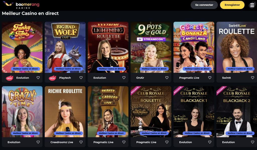 Boomerang Casino en direct Boomerang Casino en direct