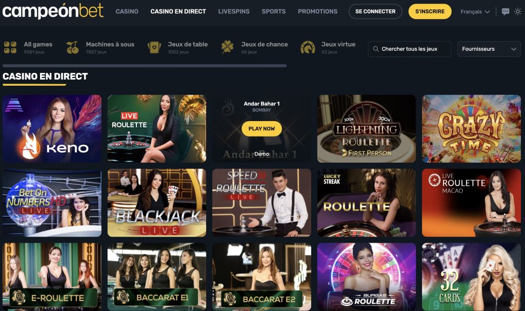 Campeonbet Casino en direct
