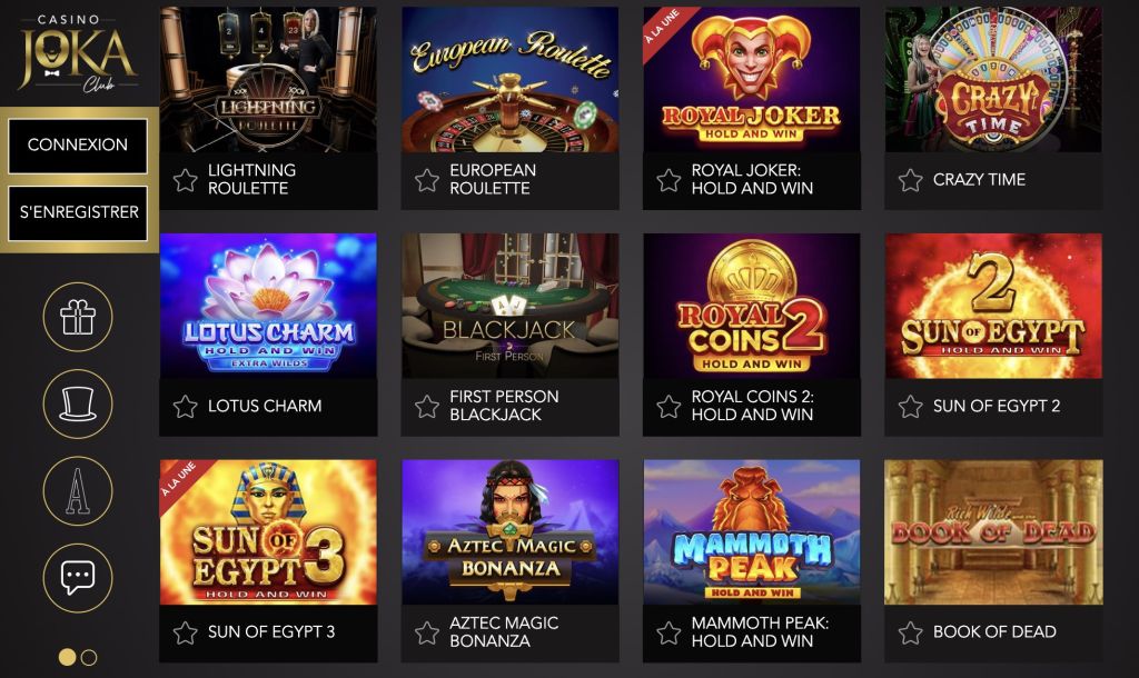 Casino Joka jeux