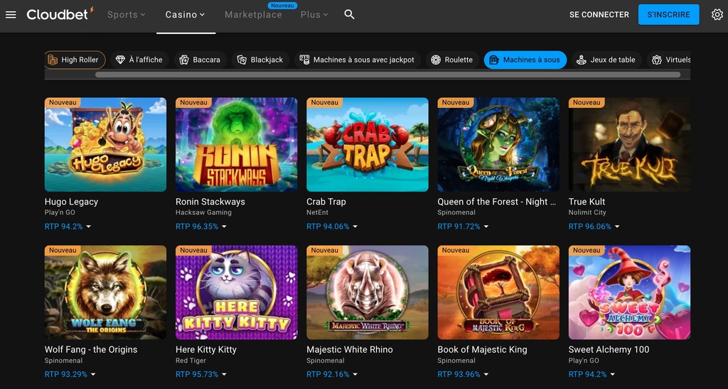 Cloudbet Casino jeux Cloudbet Casino jeux