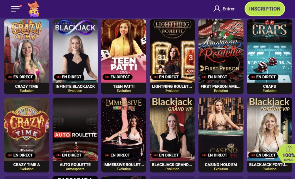 FgFox Casino en direct FgFox Casino en direct