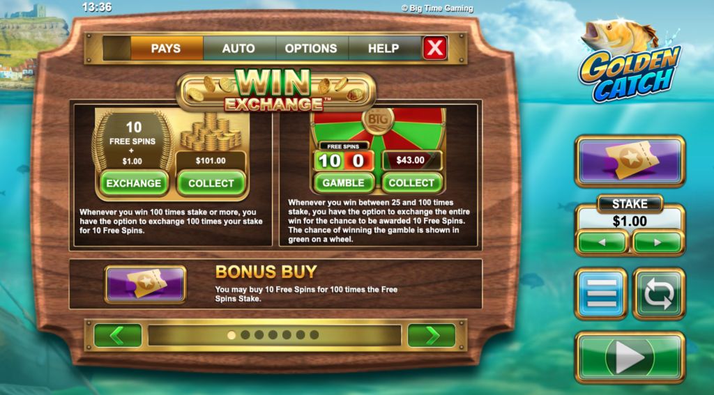 Machine à sous Golden Catch Bonus