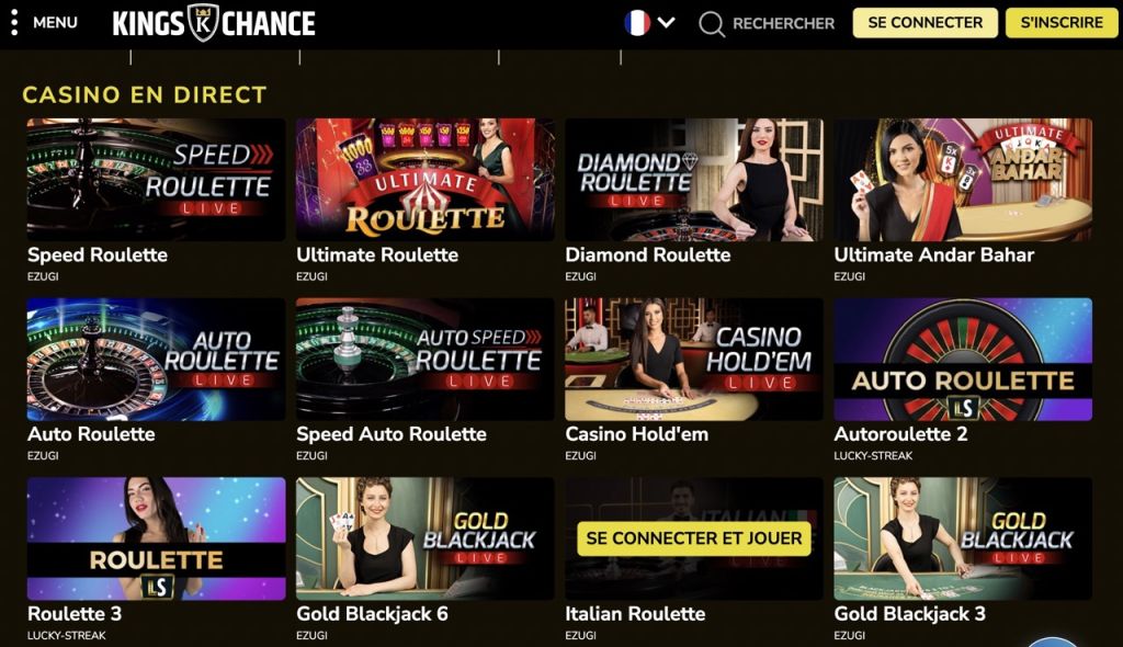 Kings Chance Casino en direct