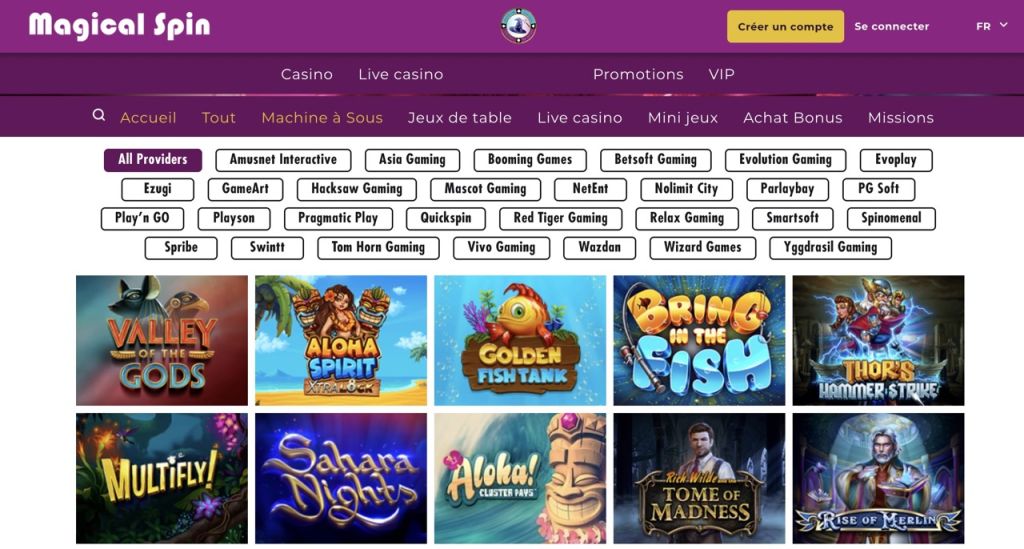 Magical Spin Casino jeux Magical Spin Casino jeux