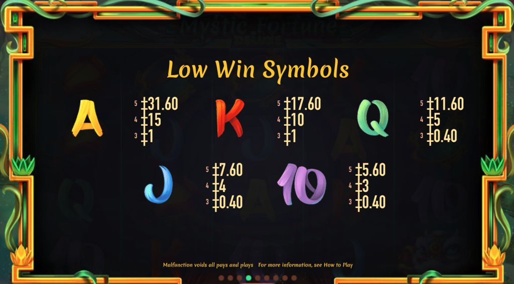 Mystic Fortune Deluxe Machine à sous Mystic Fortune Deluxe Symboles