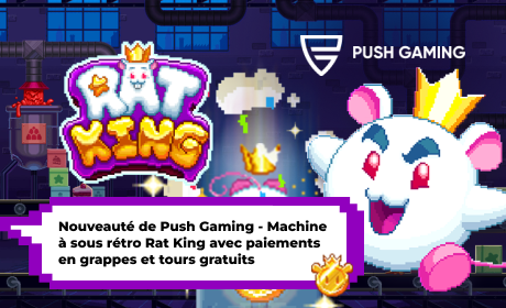 Nouveauté de Push Gaming - Machine à sous rétro Rat King avec paiements en grappes et tours gratuits