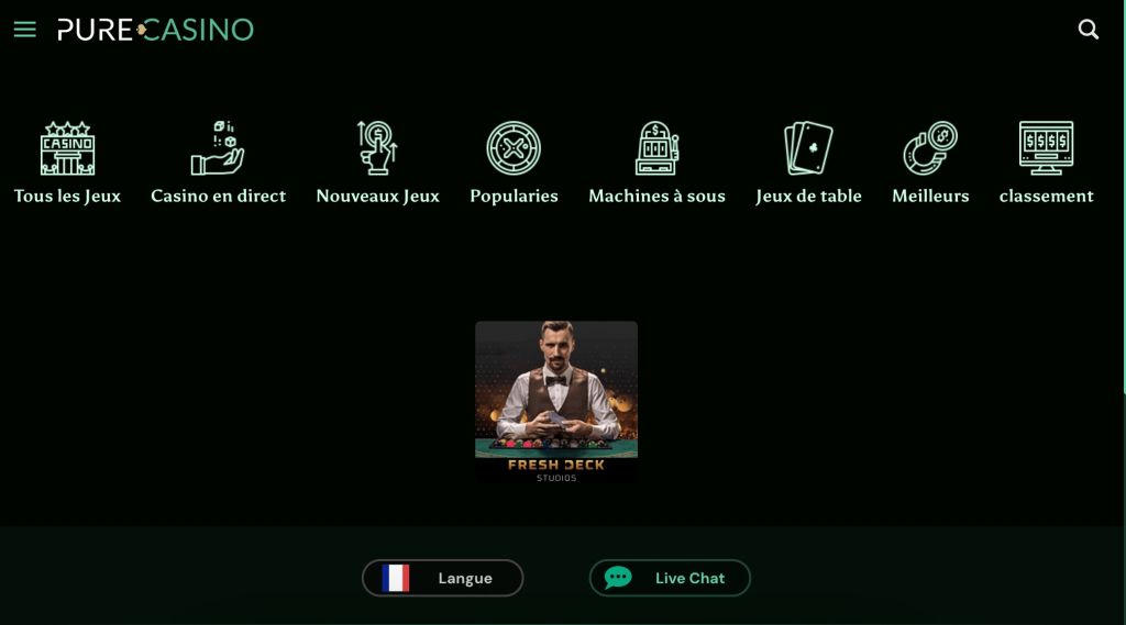 Pure Casino en direct Pure Casino en direct