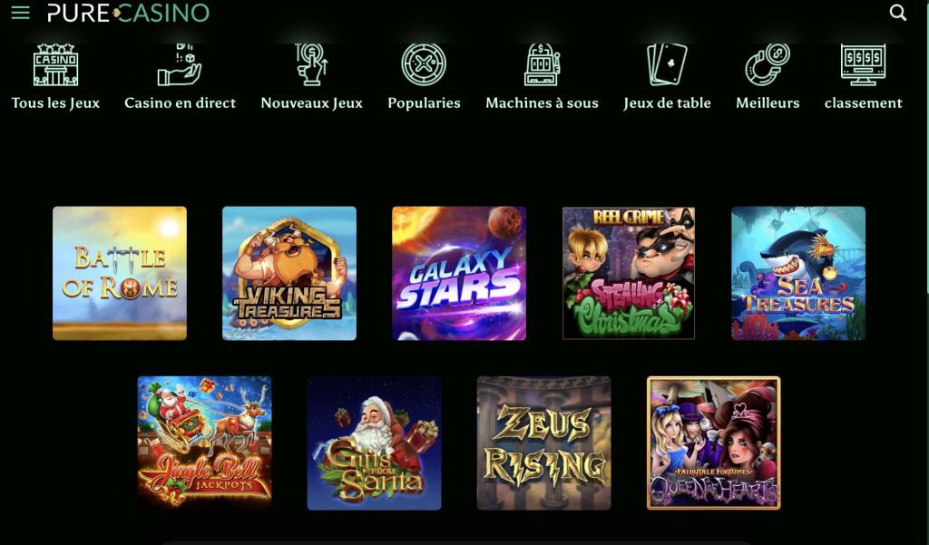 Pure Casino jeux Pure Casino jeux