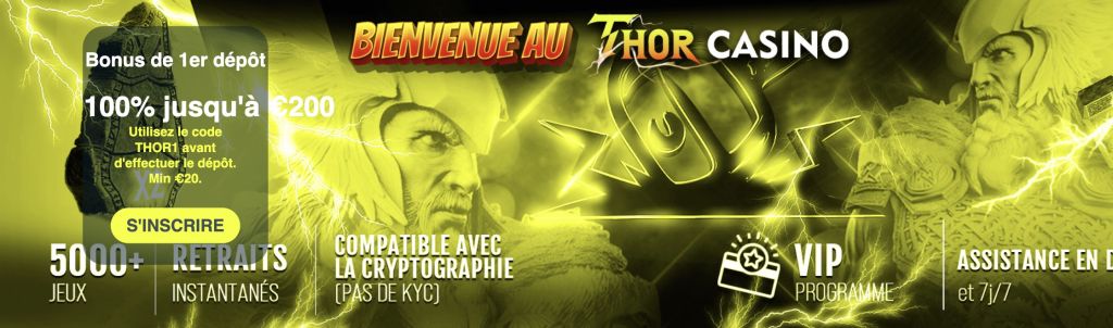 ThorCasino Bonus de Bienvenue