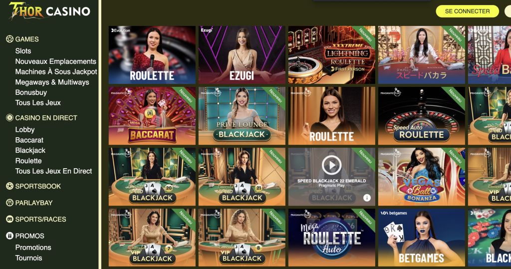 ThorCasino en direct
