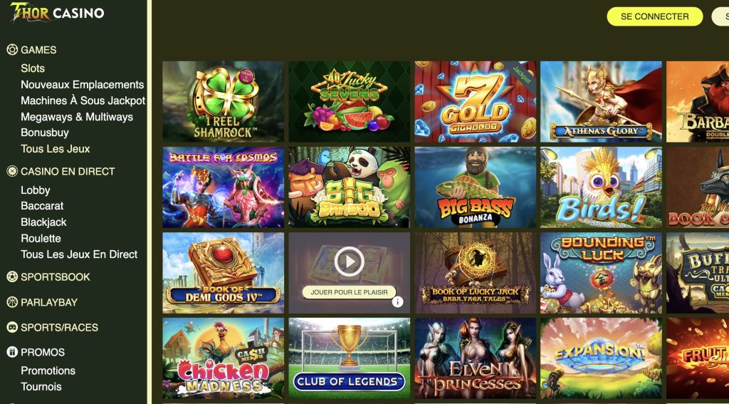 ThorCasino jeux