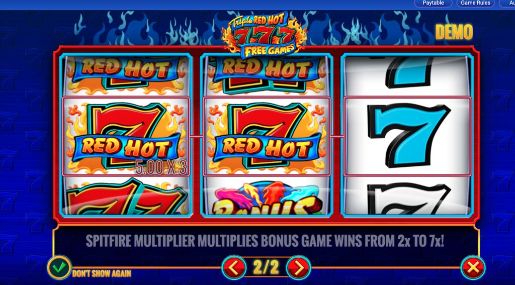 Machine à sous Triple Red Hot 7s