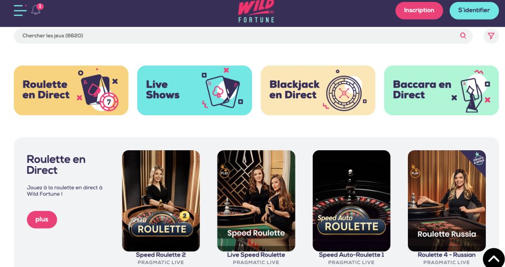 Wild Fortune Casino en direct