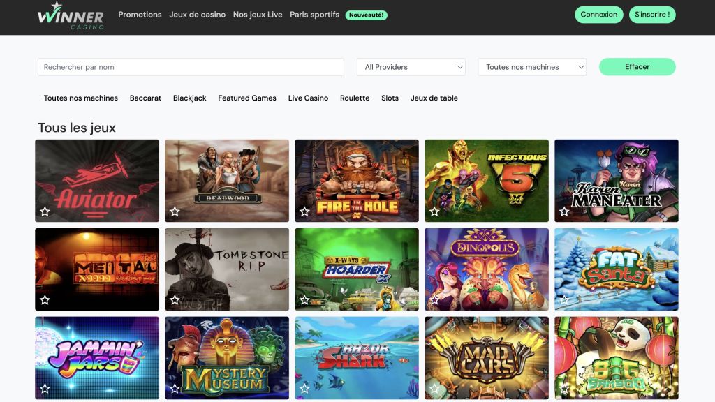 WinnerCasino jeux WinnerCasino jeux
