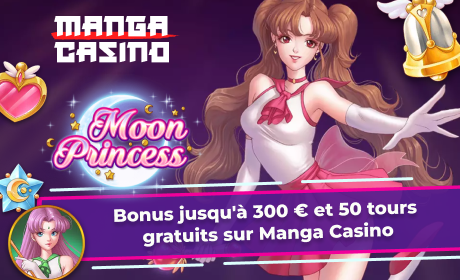 Bonus jusqu'à 300 € et 50 tours gratuits sur Manga Casino