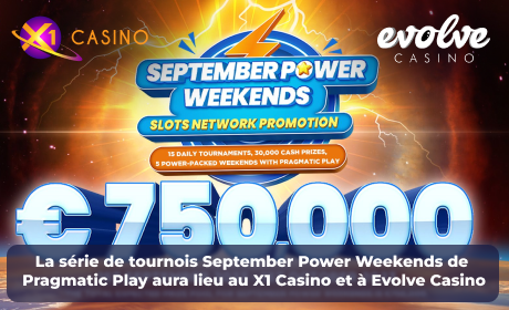 La série de tournois September Power Weekends de Pragmatic Play aura lieu au X1 Casino et à Evolve Casino
