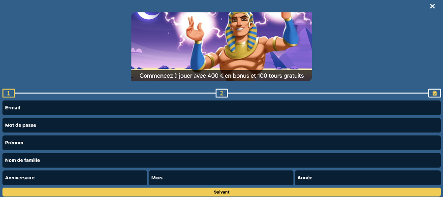 Inscription Amon Casino Inscription