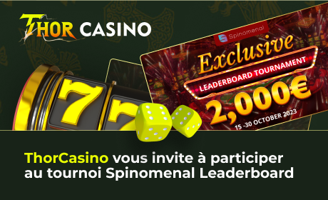 Thor Casino vous invite à participer au tournoi Spinomenal Leaderboard