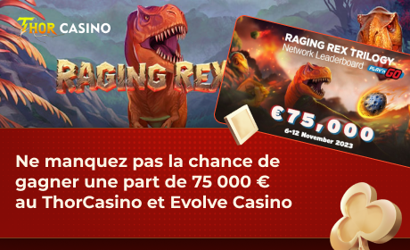 Ne manquez pas la chance de gagner une part de 75 000 € au ThorCasino et Evolve Casino