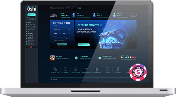 Oshi Casino jeux