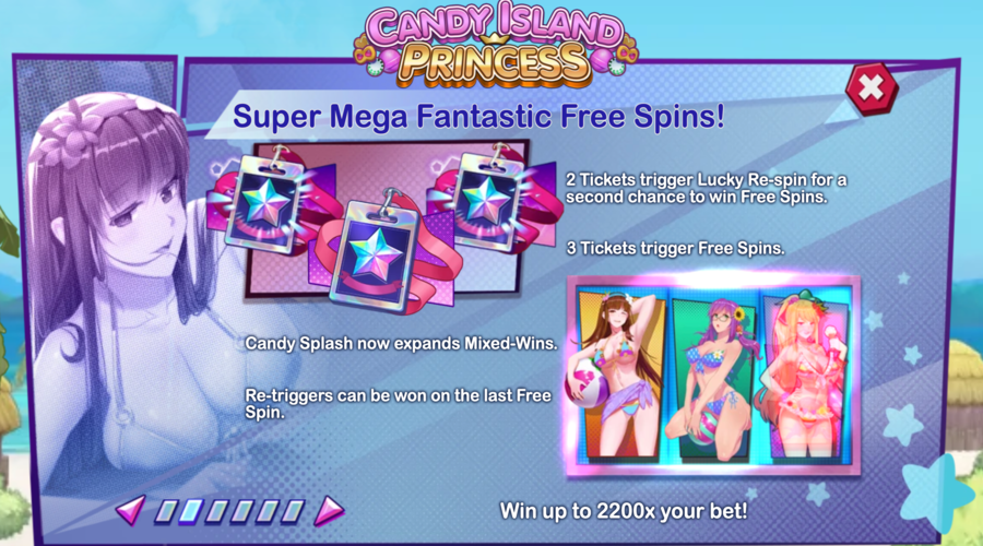 Candy Island Princess Free Spins Bonus