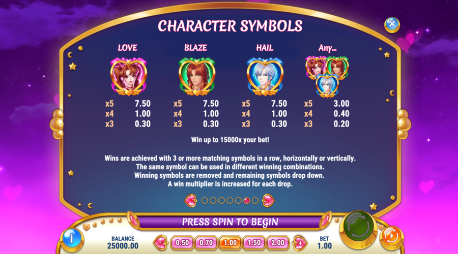 Moon Princess Power of Love Moon Princess Power of Love Symboles