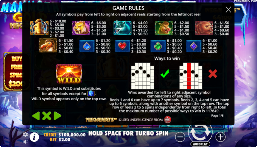 Mammoth Gold Megaways Symboles Mammoth Gold Megaways Symboles