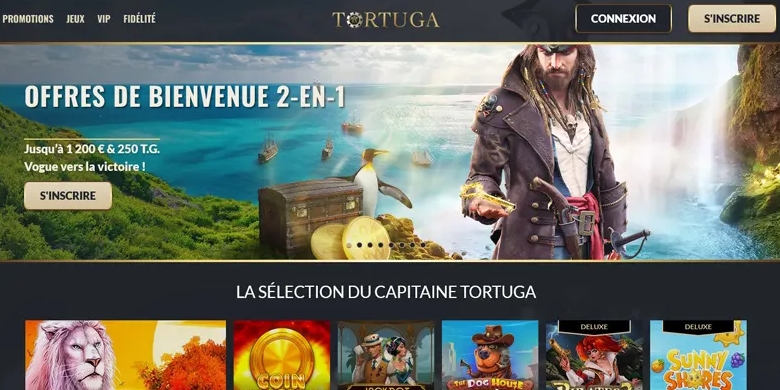 Tortuga Casino Offres de Bienvenue du Capitaine