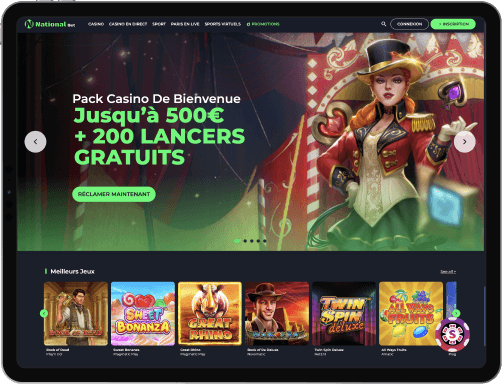 NationalBet Casino jeux