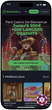 NationalBet Casino mobile