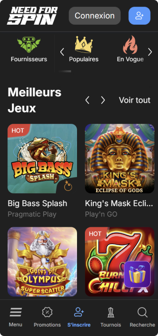 Need For Spin Casino Mobile