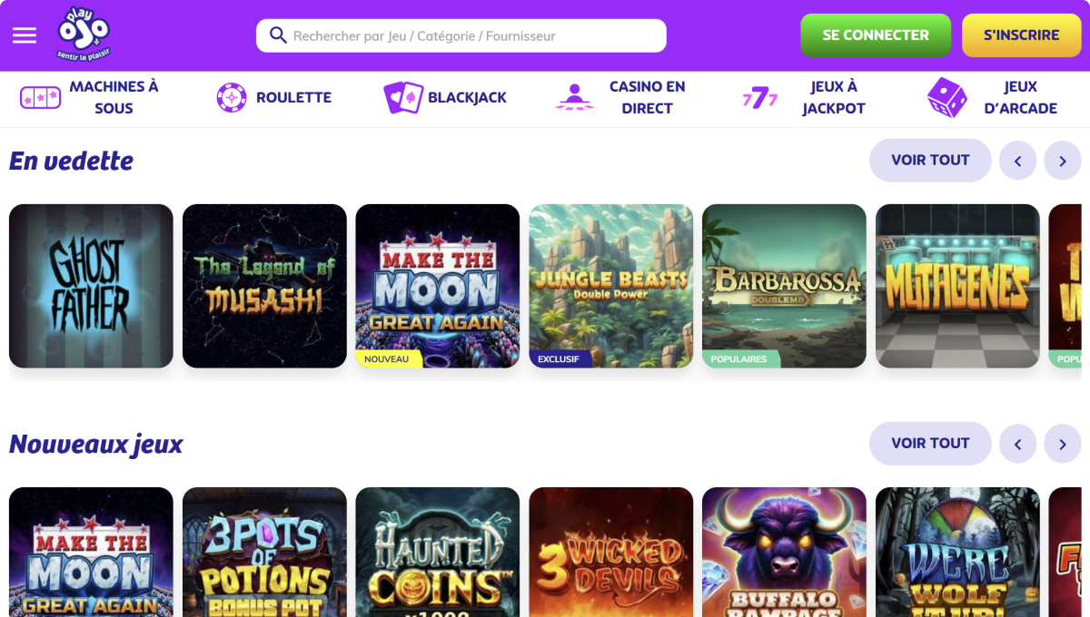 Play OJO Casino Desktop